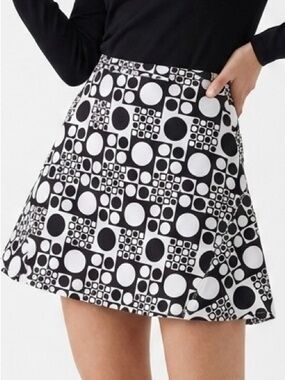 IBKUL Elise Swing Skort – Geometric Mod Op-Art XS